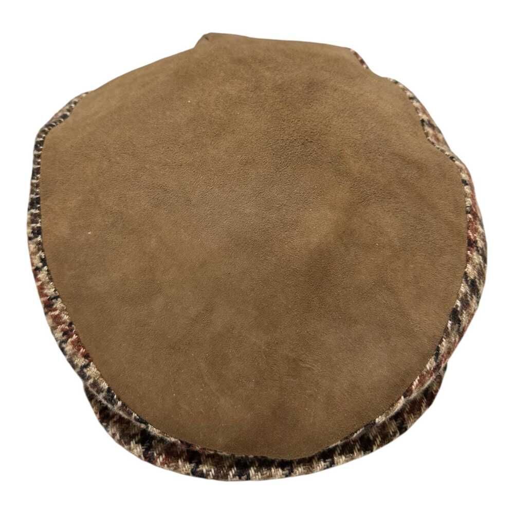 Vintage Country‎ Gentleman 7 5/8 Brown Plaid Wool Driving Hat Newsboy Cap Cabbie